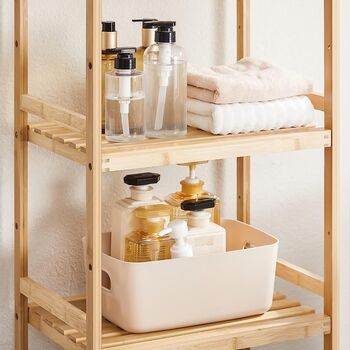 Four Tier Bamboo Shelf Kitchen Shelving Bathroom Shelf, 9 of 12