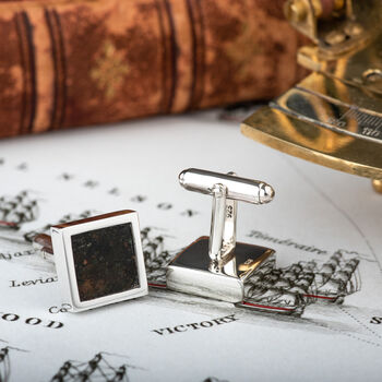 Hms Victory Copper Sterling Silver Cufflinks, 2 of 6