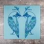 Lovebirds Aqua Turquoise Worktop Protector Cutting Board, thumbnail 2 of 9