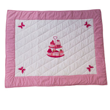 Children's Pink Butterfly And Cupcake Floor Mat, 3 of 3