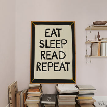 Eat Sleep Read Repeat Book Print, 6 of 12