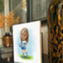 Kids Football Portrait Caricature Style, thumbnail 4 of 6