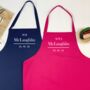 Personalised Arch Wedding Anniversary Couple Aprons, thumbnail 1 of 7