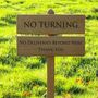 Solid Oak Two Tier One Post Sign, thumbnail 2 of 8