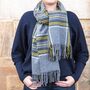 Merino Wool Check And Plain Extra Wide 70cm Scarves, thumbnail 6 of 12