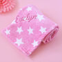 Personalised Pink Star Baby Blanket, thumbnail 1 of 4