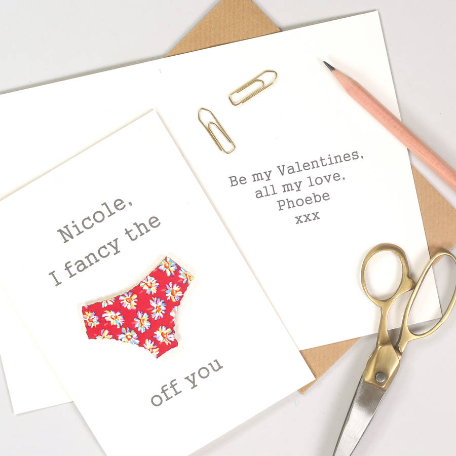 I Fancy The Pants Off You Valentine's Knickers Card By Bombus