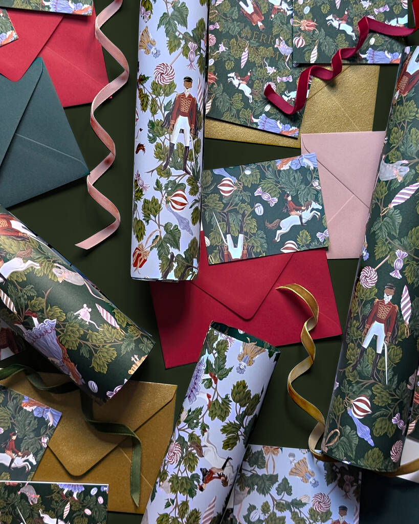 Nutcracker Christmas Card Pack And Gift Wrap Set, 1 of 12