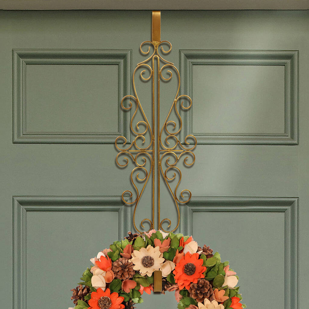Ornate Scrolled Spring Wreath Hanger, 1 of 5