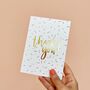 Thank You Calligraphy Card With Confetti Envelope, thumbnail 5 of 5