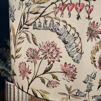 Whinfell Blush Pink Floral Drum Lampshades, 4 of 9