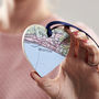 Personalised Wooden Heart Map Decoration, thumbnail 1 of 5