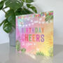 Festival Birthday Cheers Pink Card, thumbnail 2 of 2