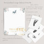 'Welcome To The World' Inkless Hand And Footprint Kit With Gold Foil Personalisation, thumbnail 4 of 5