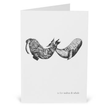 W Is For Walrus And Whale Card, 2 of 2