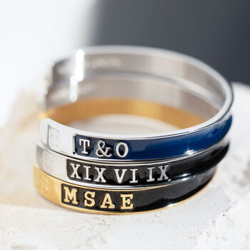 Mens Bracelet Personalised With A Date Initials Or Name, 2 of 12