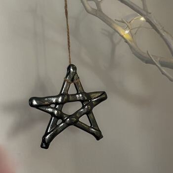 Opaque Glass Star Decoration, 5 of 6
