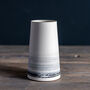 Handmade Conical Stormy Grey Porcelain Vase, thumbnail 1 of 2