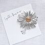 Statement Daisy Gold And Silver Brooch | Flower Pin Gift For Her, thumbnail 2 of 11