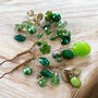 Emerald Bloom Hair Pin, thumbnail 2 of 7