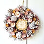 Personalised Modern Christmas Cone Wreath In Blush, thumbnail 1 of 3