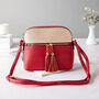 Personalised Colour Block Bag In Red And Gold, thumbnail 1 of 7