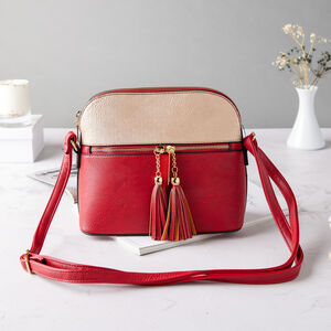 Personalised Colour Block Bag In Red And Gold By PoppyK ...