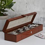 Personalised Leather Watch Box For Three Or Five, thumbnail 2 of 5