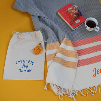 Personalised Cotton Throws, Second Anniversary Gift, 8 of 11