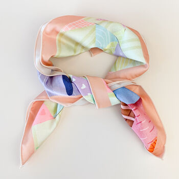 Father And Daughter Illustration Scarf, 2 of 3