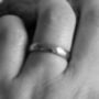3mm Platinum Wedding Band With Hammer Effect, thumbnail 4 of 4