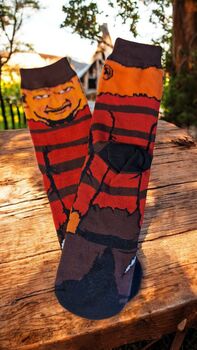 Freddy Krueger Inspired Handmade Box And Socks Elm, 8 of 9