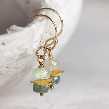 Gold Emerald Earrings, 2 of 11