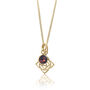 Roor Chakra Charm Necklace In Gold Vermeil Garnet, thumbnail 1 of 2