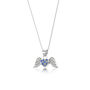 Angel Wing Pendant With Real Flowers Forget Me Nots Or Poppy/Rose, thumbnail 2 of 10