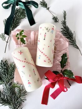 Hand Painted Christmas Countdown Pillar Candle, 3 of 4