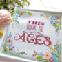 This Took Me Ages Cross Stitch Banner Kit, thumbnail 1 of 2