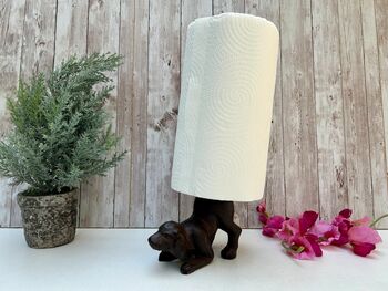 Dog Shaped Metal Kitchen Roll Holder Free Standing Gift, 10 of 10