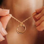 Personalised Interlocking Birthstone Ring Necklace, thumbnail 3 of 7