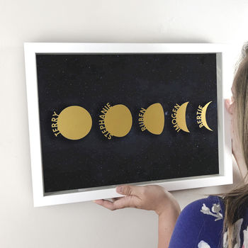 Personalised Names Moon Phases Papercut, 2 of 2