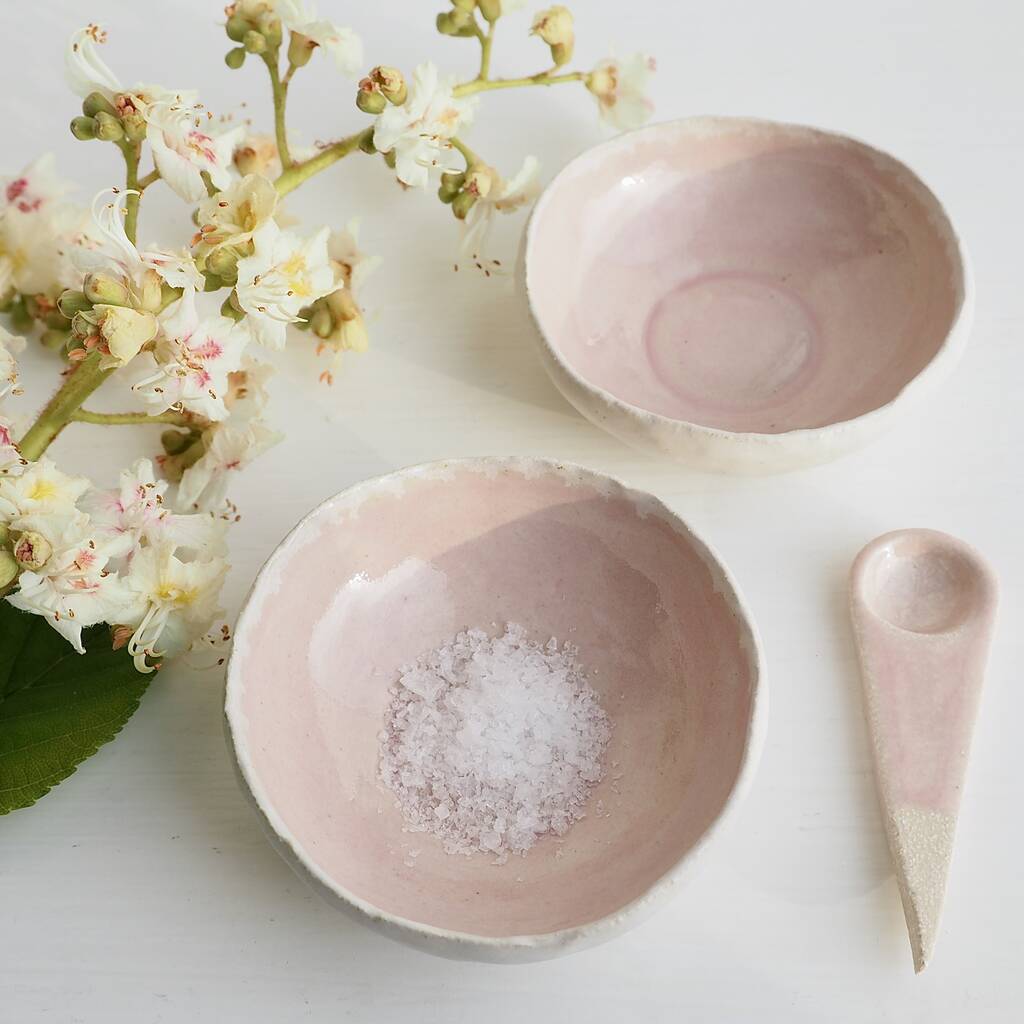 Handmade Pastel Pink Pottery Ring Dish Or Salt Bowl, 1 of 9
