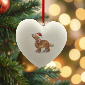 Cocker Spaniel Tan Ceramic Bauble, 3 of 4