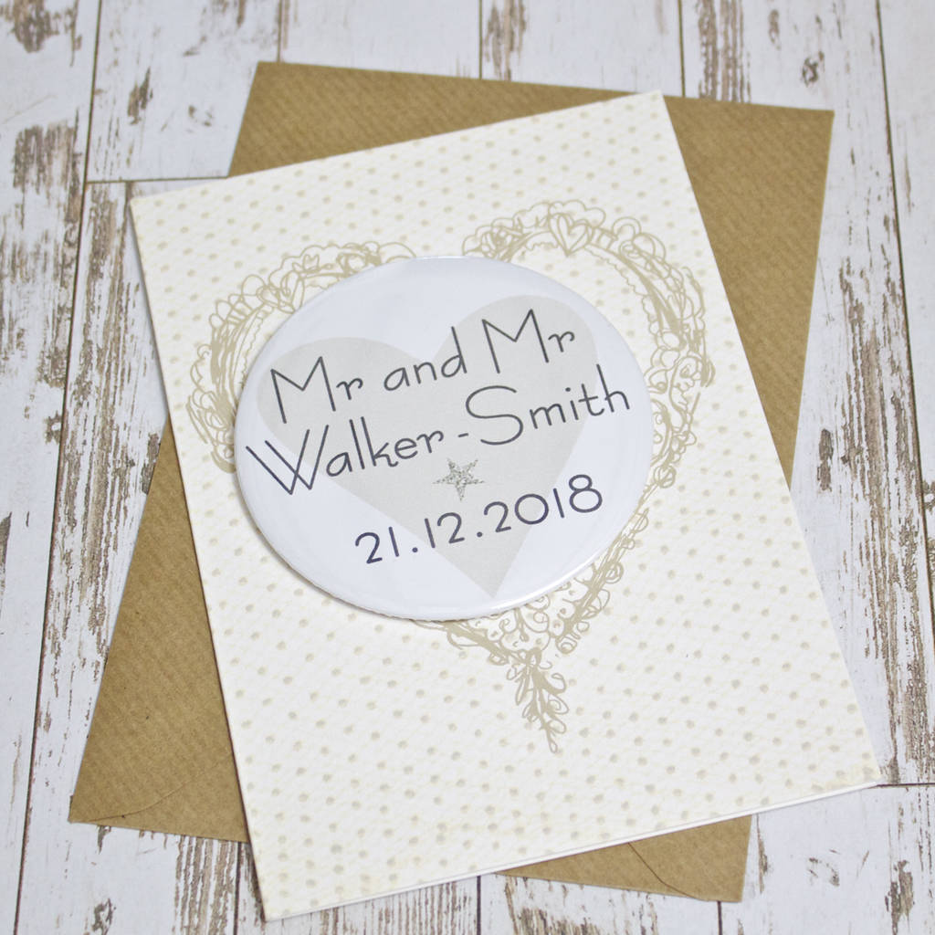 Personalised Keepsake Magnet Wedding Card By Bedcrumb