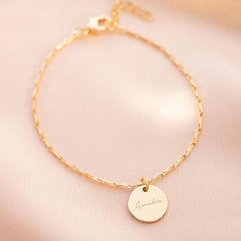 Personalised Disc And Name Statement Bracelet, 3 of 12