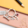 Maths Graduate Personalised Keyring, Graduation Keyring, Accountant, thumbnail 4 of 9