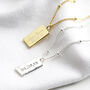 Personalised Tiny Hammered Tag Pendant Necklace, thumbnail 1 of 6