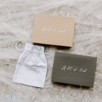 Something Blue Tie Style Vintage Button Garter, 6 of 6