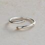 Sterling Silver Adjustable Birthstone Open Ring, thumbnail 2 of 9