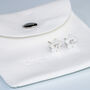 Sterling Silver White Flower Stud Earrings, thumbnail 4 of 5