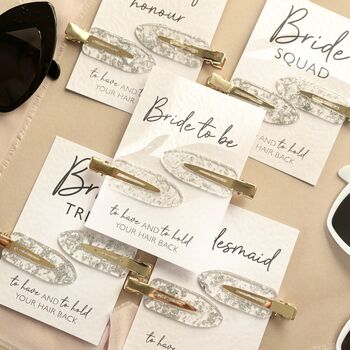 Hen Do Hair Gold And Silver Clips Hen Party Favour Party Bag Filler, 10 of 10